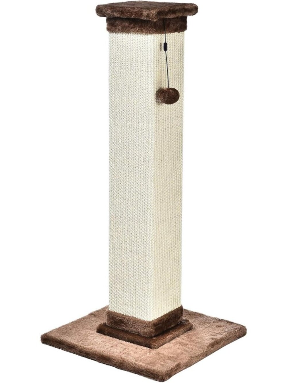 Sturdy Cat Scratching Post for Indoor Cats & Kittens, 35.4” Tall, Sisal Rope